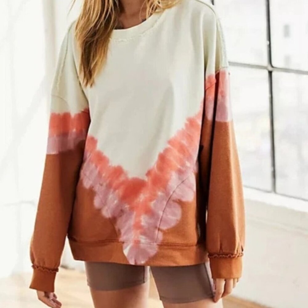 FP Movement Free People Ombre Tie-Dye Metti Crew Sweatshirt Size XS